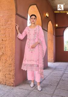 Alok suit ombre premium punjabi suits dress material wholesale